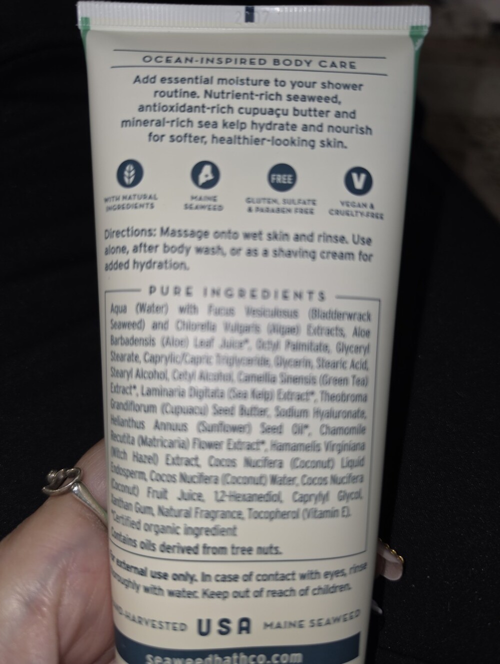 The Seaweed Bath Co. Hydrating In-Shower Body Conditioner - Coconut Water Scent - Picture 3 of 5